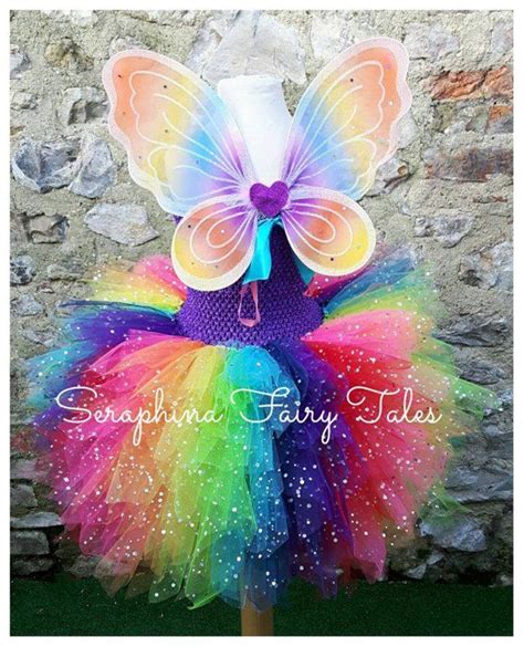 Sale Girls Rainbow Fairy Tutu Dress Up Costumelined Purple Etsy