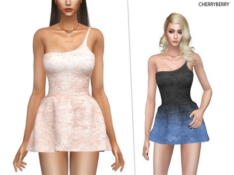 Mira Mini Dress By Cherryberrysim At Tsr Sims 4 Updates