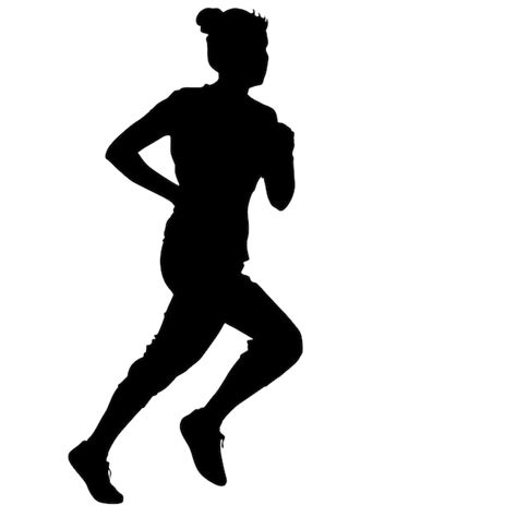 premium vector silhouettes runners on sprint women vector illustration