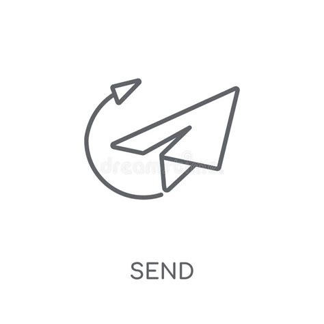 Send Linear Icon Modern Outline Send Logo Concept On White Back Stock