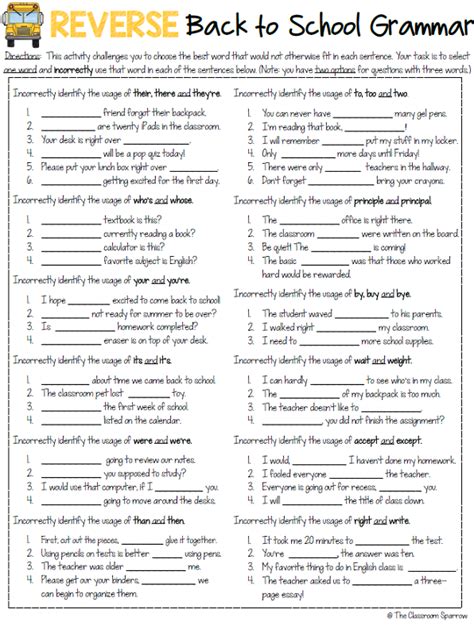 10 Grammar Worksheets High School Edea Smith
