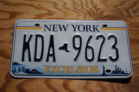 New York Excelsior License Plate New Design Statue Of Liberty Etsy