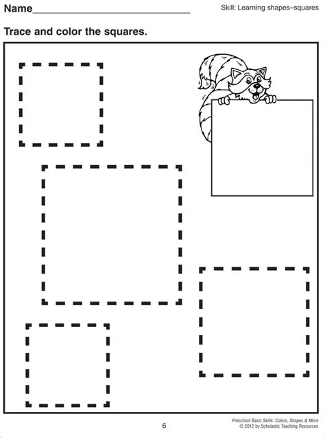 trace  squares worksheets worksheets