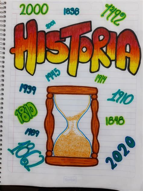 Carátula Historia School book covers Bullet journal lettering ideas