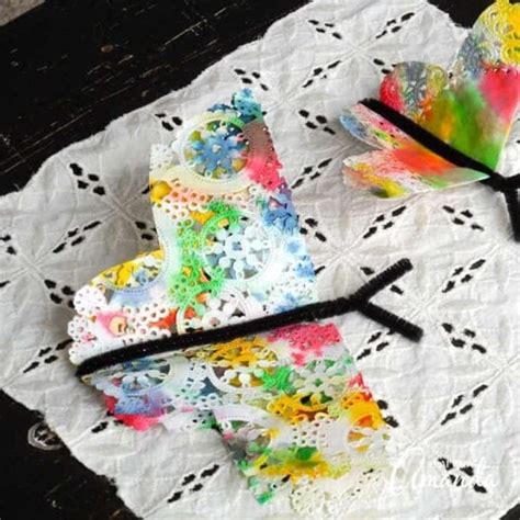 Paper Doily Butterflies A Fun Butterfly Craft Perfect For Spring