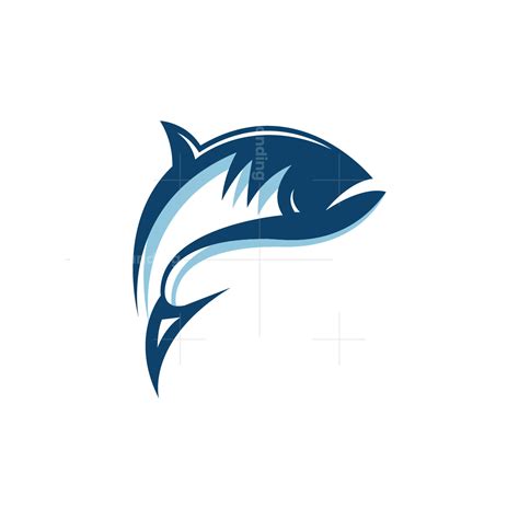 Blue Fish Logo Fish Logo Fish Design Logo Design