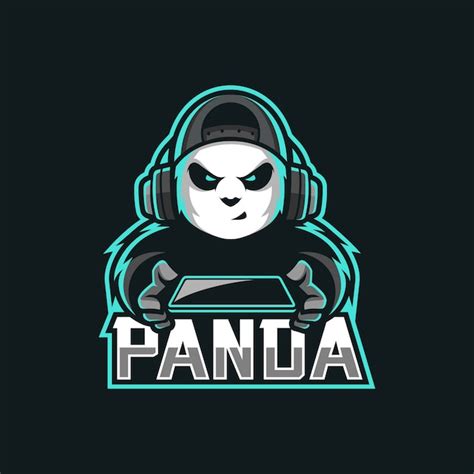 Logotipo De Panda Esport Vector Premium