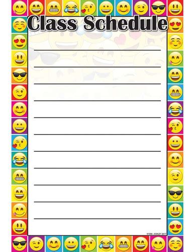 Emoji Class Schedule Smart Poly Chart Mysite