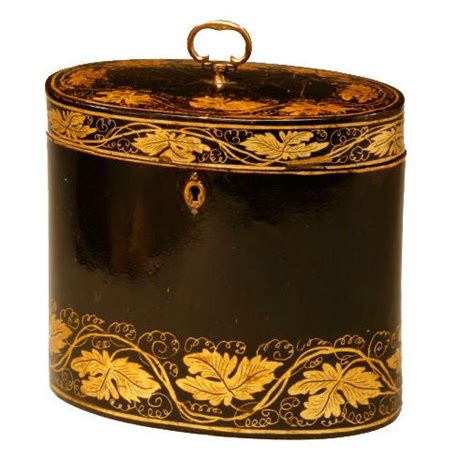 A Japanned Tea Caddy At 1stdibs