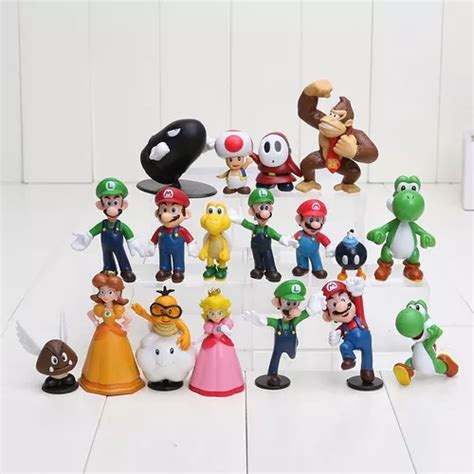 Genial Coleccion 18 Figuras Mario Bros Yoshi Nintendo Donkey Meses