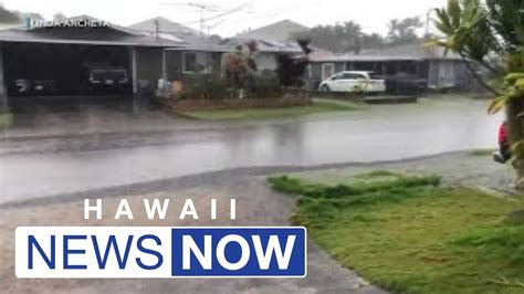 Flood Watch Issued For Kauai Oahu As Disturbance Nears Youtube