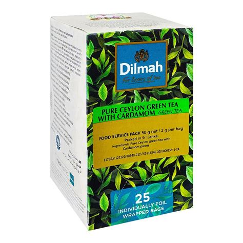 Purchase Dilmah Pure Ceylon Green Tea With Cardamom Tea Bags