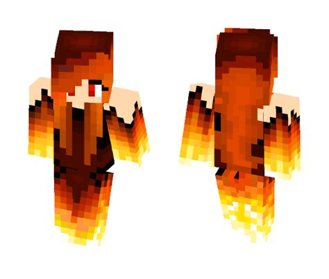 Скины для девочек в майнкрафт с ушками и огнеными руками Minecraft
