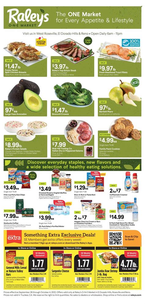 Raley's (CA, NV) Weekly Ad Flyer Specials September 28 to October 4, 2022