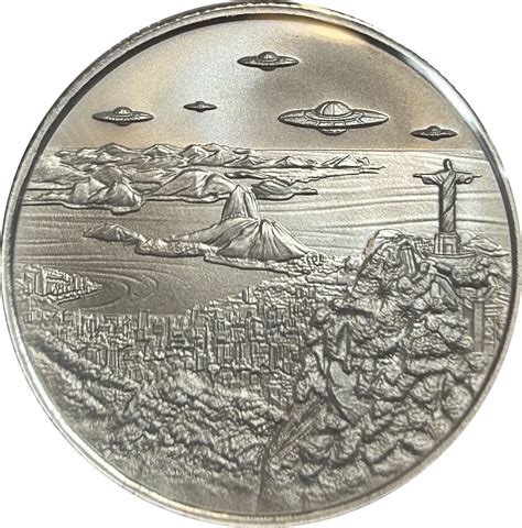 1 Ounce Silver Intaglio Mint Ufos Over Rio United States Numista