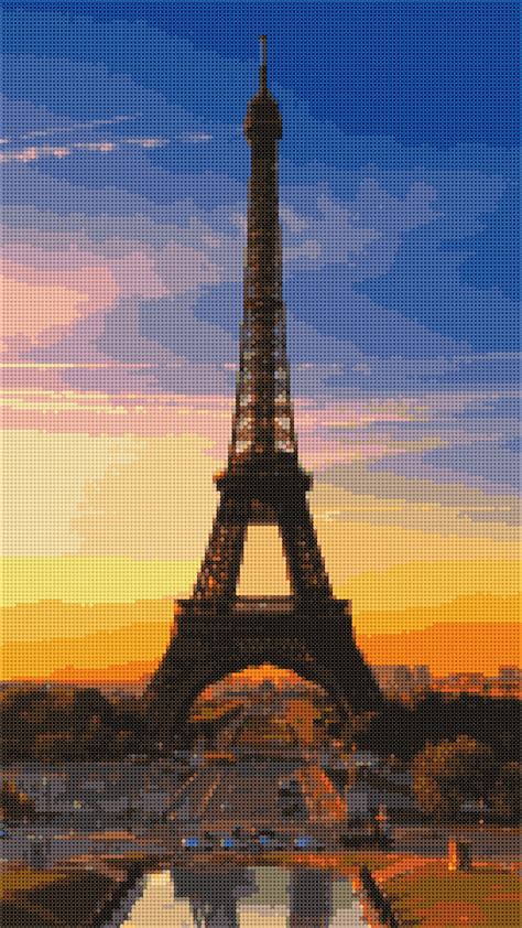 Eiffel Tower With A Really Beautiful Sunset Eiffel Tower Beautiful