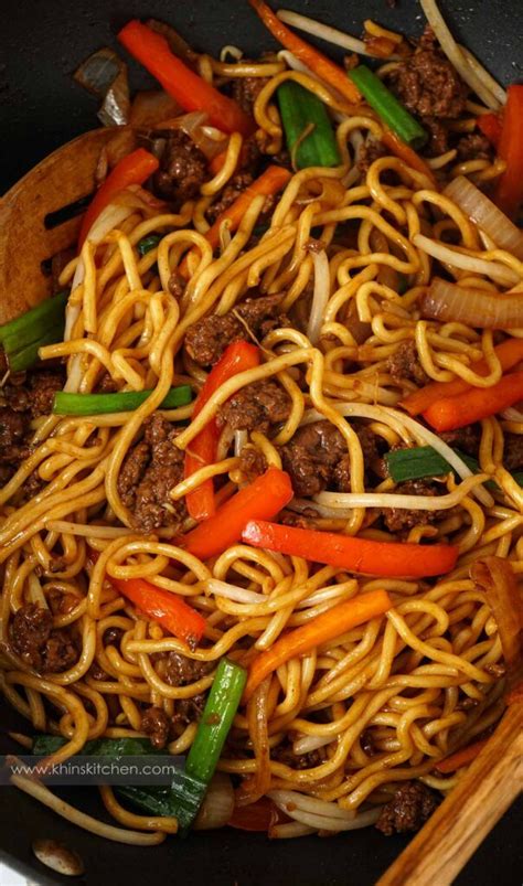 Easy Beef Chow Mein Khin S Kitchen Ground Beef Noodle Stir Fry