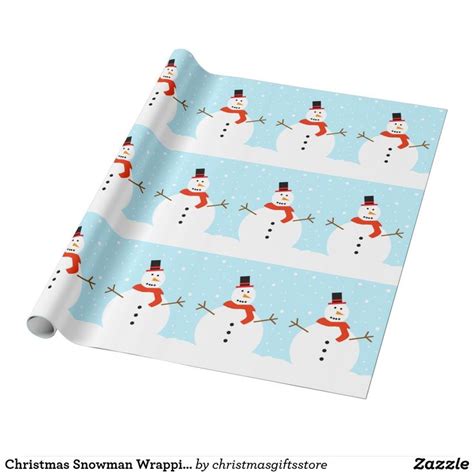 Christmas Snowman Wrapping Paper Christmas Snowman