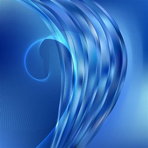 Abstract Blue Flowing Curves Background Template
