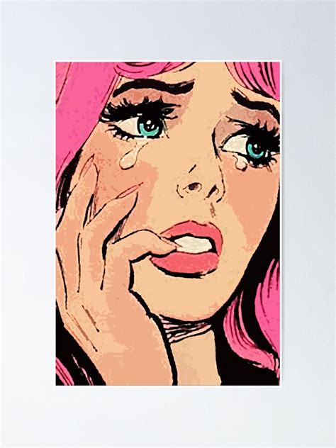 Pop Art Comic Girl Cry Poster For Sale By Dan13l Redbubble