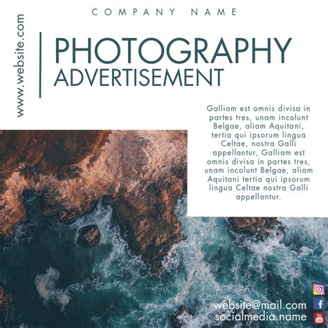 Photography Advertisement Instagram Post Adve Template Postermywall