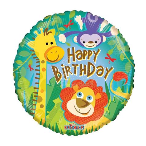 Smiling Safari Happy Birthday Balloon 18inch Party Wholesale