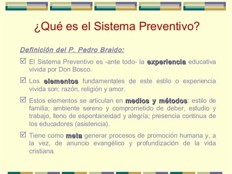 El Sistema Preventivo De Don Bosco