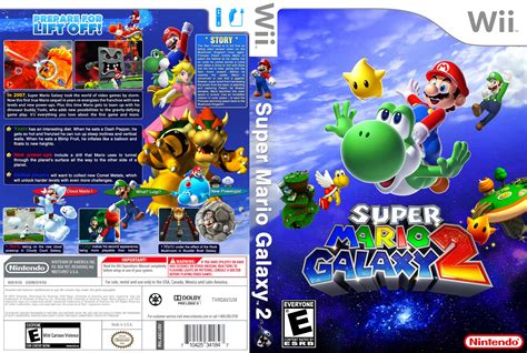 This is the heir of the super mario galaxy, and the fourth 3d platforming entry into the mario franchise; Capa Super Mario Galaxy 2 Wii - Gamecover | Capas customizadas para DVD e Bluray