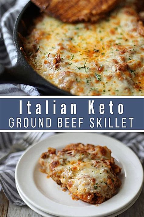 Pour the remaining tomato mixture over the stuffed peppers. Italian Keto Beef Skillet | Recipe | Beef recipes for dinner, Beef skillet recipe, Ground beef ...