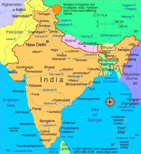 Indien Landkarte Atlas Indien Atlas Karte Süd Asien Asia