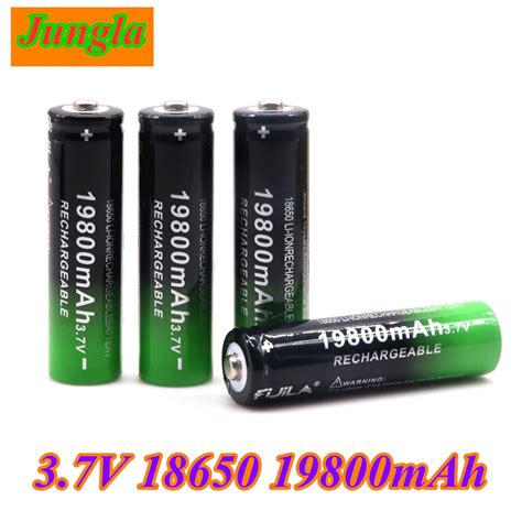 18650 Li Ion Battery 19800mah Rechargeable Battery 37v For Led