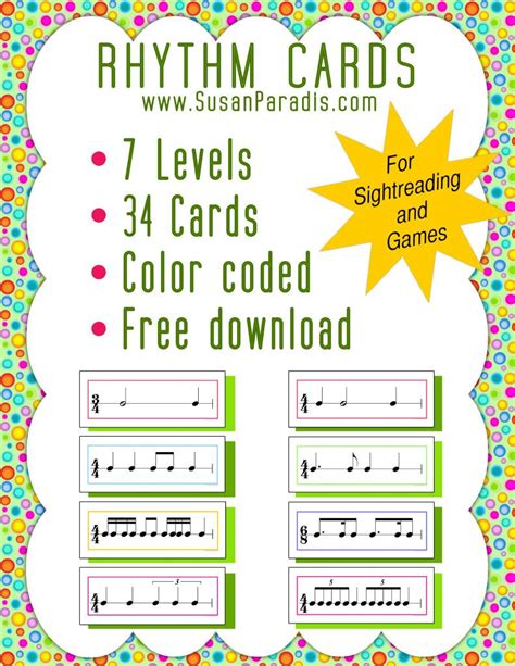 Free Download Of Rhythm Strips Color Coded By Level That In Itself Is