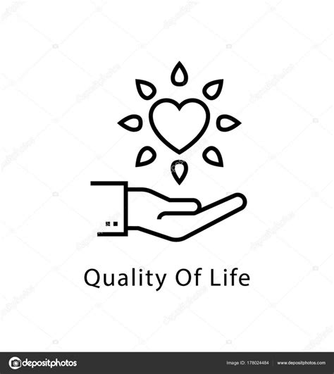 Icon: quality of life | Quality Life Vector Line Icon — Stock Vector ...