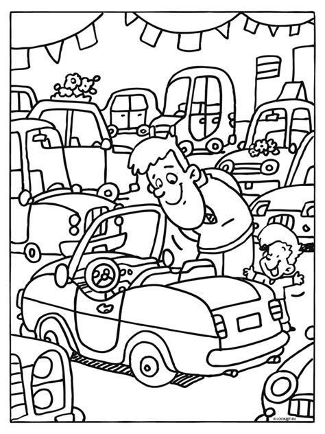 Steeds wordt er een nieuwe kleurplaat aan de collectie toegevoegd. Kleurplaat Papa kijkt naar een nieuwe auto ( showroom ...