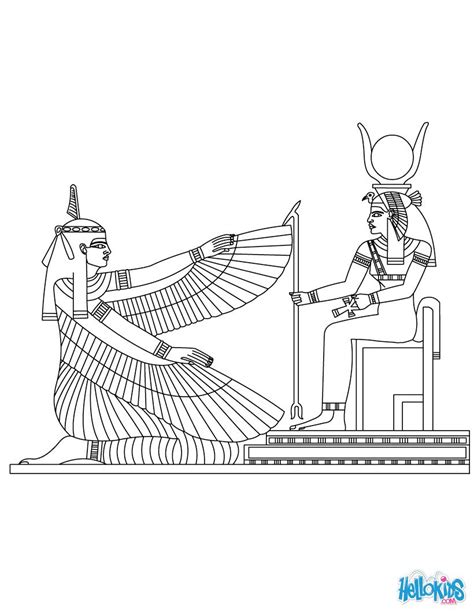 Maat And Isis Egyptian Goddess And Gods Coloring Page Coloring Pages Of Epicness Egypt Egyptian