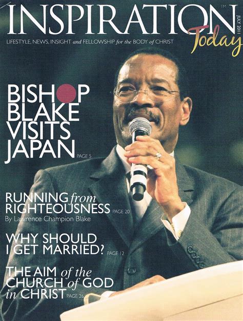 Cogic Presiding Bishop Charles Edward Blake Is On The Cover Of The