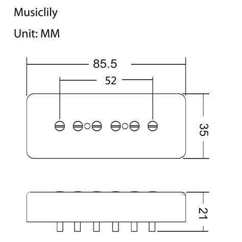 Value Musiclily Pro 52mm P90 Soapbar Style Single Coil Pickup For Lp Sg