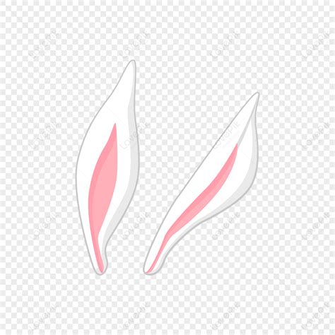 White Bunny Ears Clipartpinkspindlerabbit Ears Png Transparent