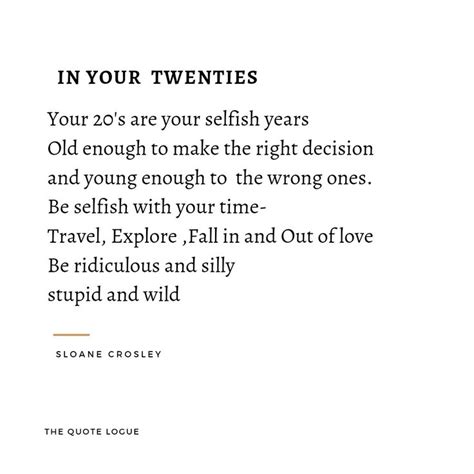 In Your Twenties 20th Quote Time Travel Quotes