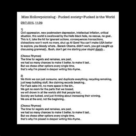 476 likes · 2 talking about this. Rap lyric sample written by; Miss Hollowpointslug - Fucked ...