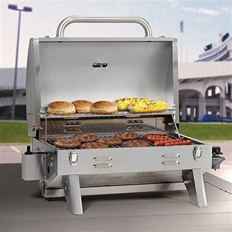 Portable Barbecue Grill Tabletop Bbq Griddle Stainless Steel Propane