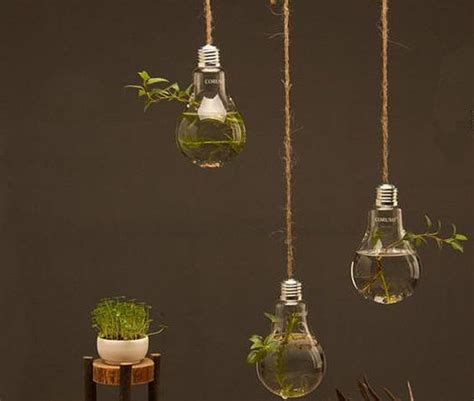Light Bulb Glass Hanging Planter Container Vase By Mylittleplants With