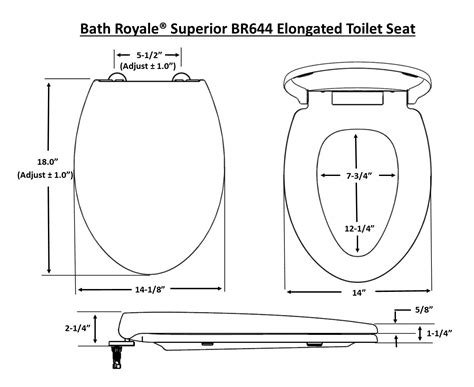 Toilet Seat Size Chart