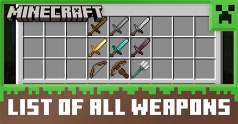 List Of All Weapons Minecraft｜game8