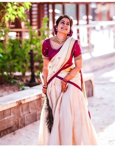 Pin By Aswany Mohan On Half Saree Kerala Engagement Dress Half Saree