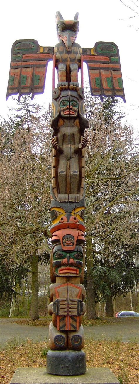 Mât Totémique Native American Totem Totem Pole Totem Pole Art