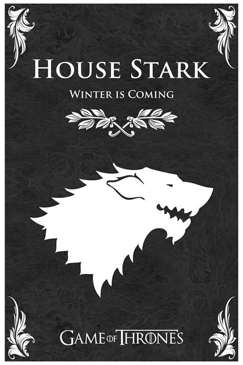 Game Of Thrones House Stark Size 12x18 250gsm Matte Art Paper
