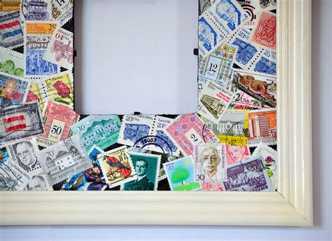 Vintage Postage Stamps Decoupaged Frame Decoupaged Colla Flickr