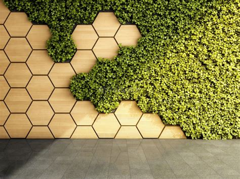 3d Look Honeycomb Pattern And Fresh Grass Wallpaper Mural Wallpaper