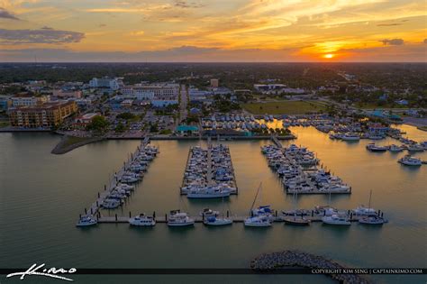 Sunset Fort Piercce Marina Sunrise City Florida Hdr Photography By
